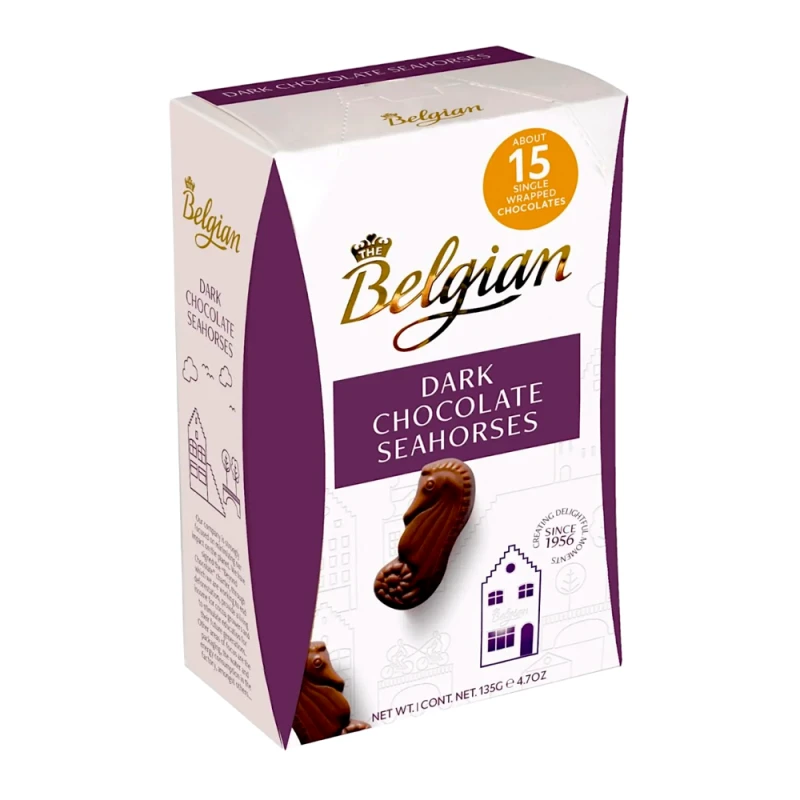 Bombom Belgian Cavalos Marinhos Amargo 135G