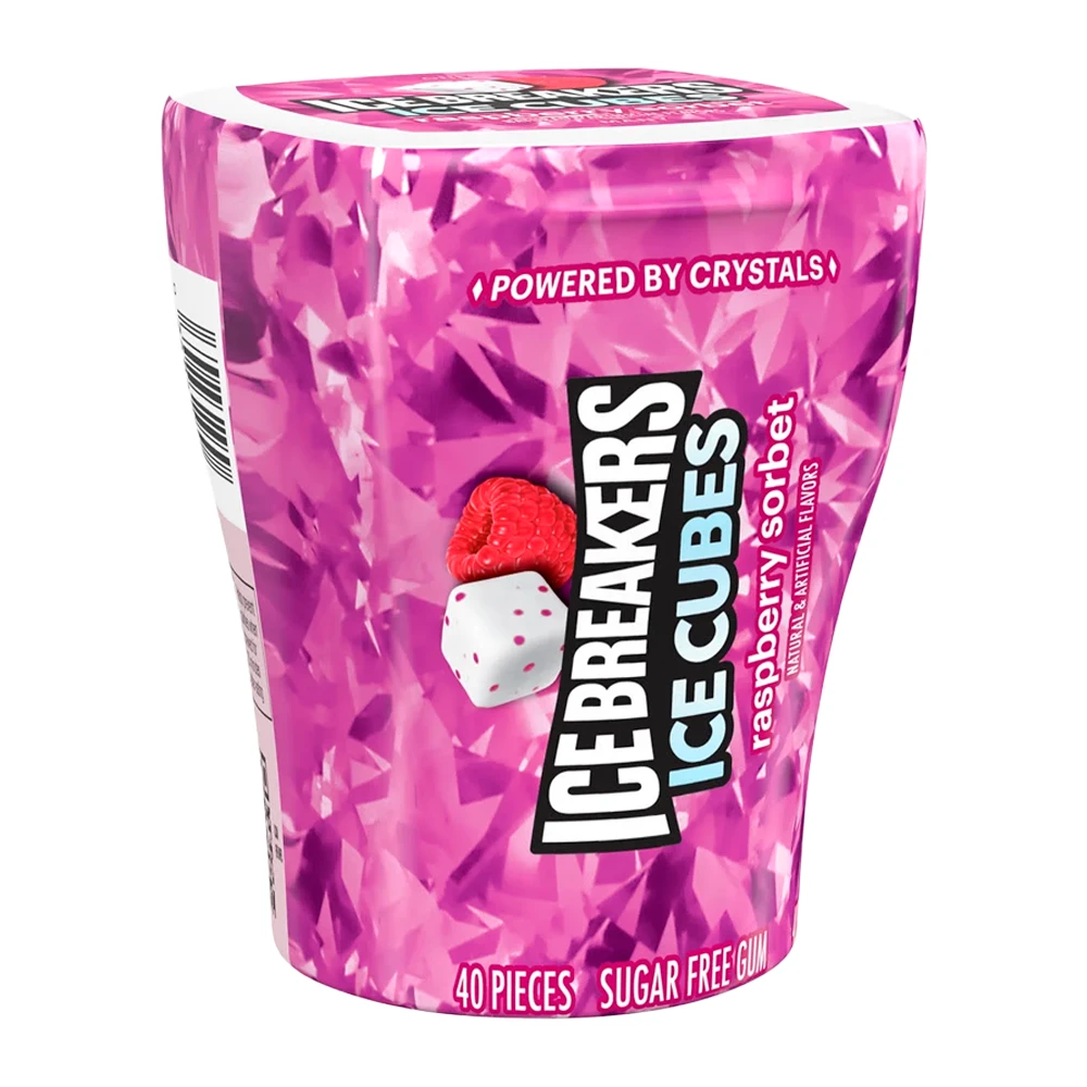 Chiclete Icebreakers Ice Cubes Raspberry Pote 40 Unidades