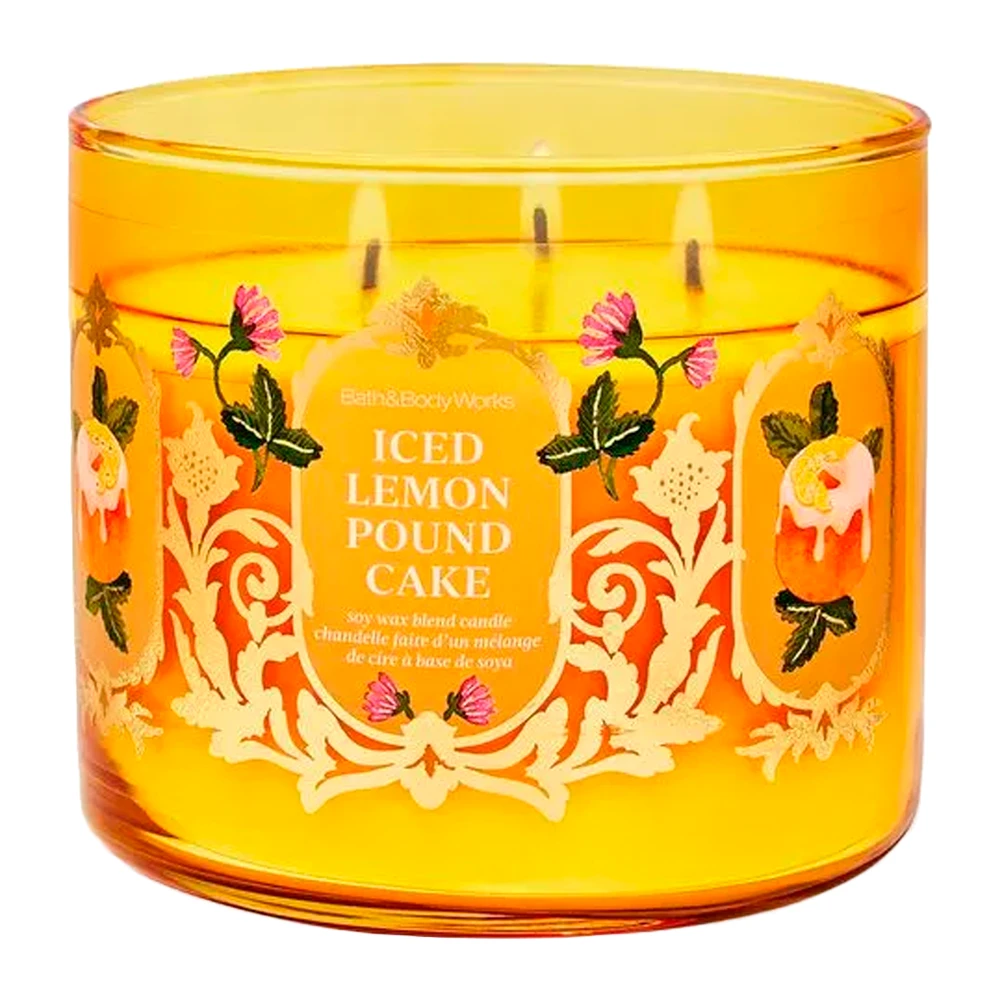 Vela Aromática Bath & Body Works Iced Lemon Pound Cake 411G