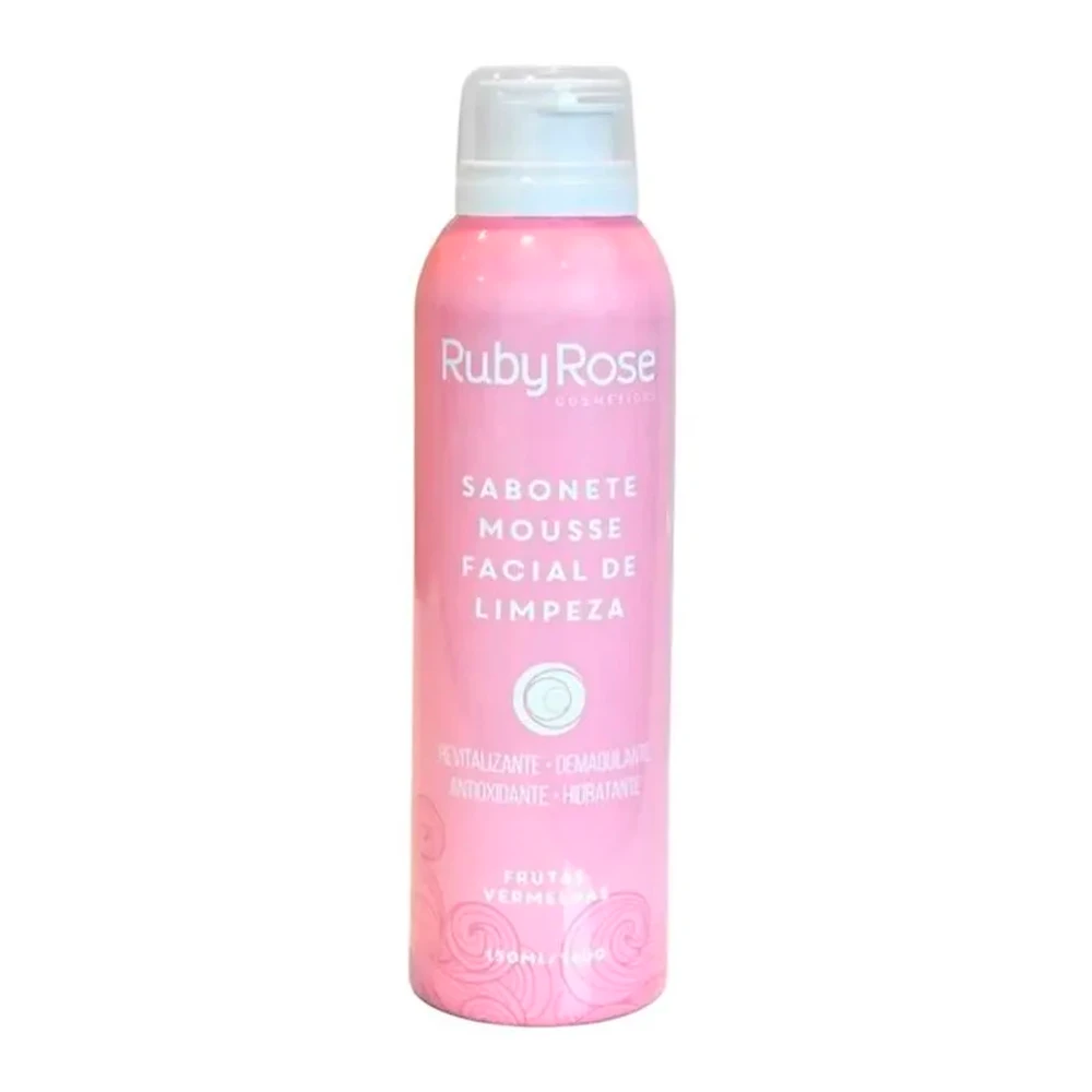 Mousse de Limpeza Facial Ruby Rose Frutas Vermelhas 150Ml