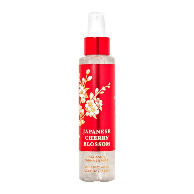 Colônia Corporal Com Brilho Bath & Body Works Japanese Cherry Blossom 146Ml