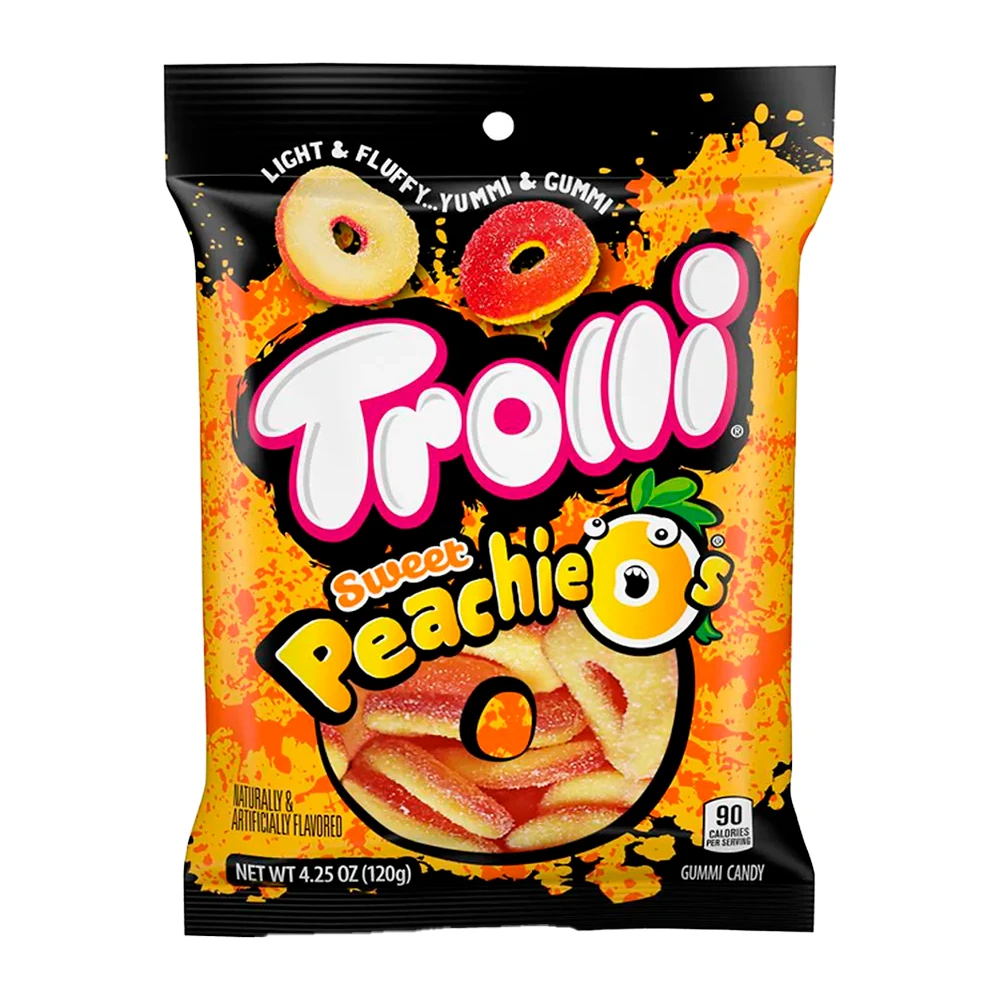 Bala Gelatina Trolli Gummi Sweet Peachie Pacote 4.25Oz 120G