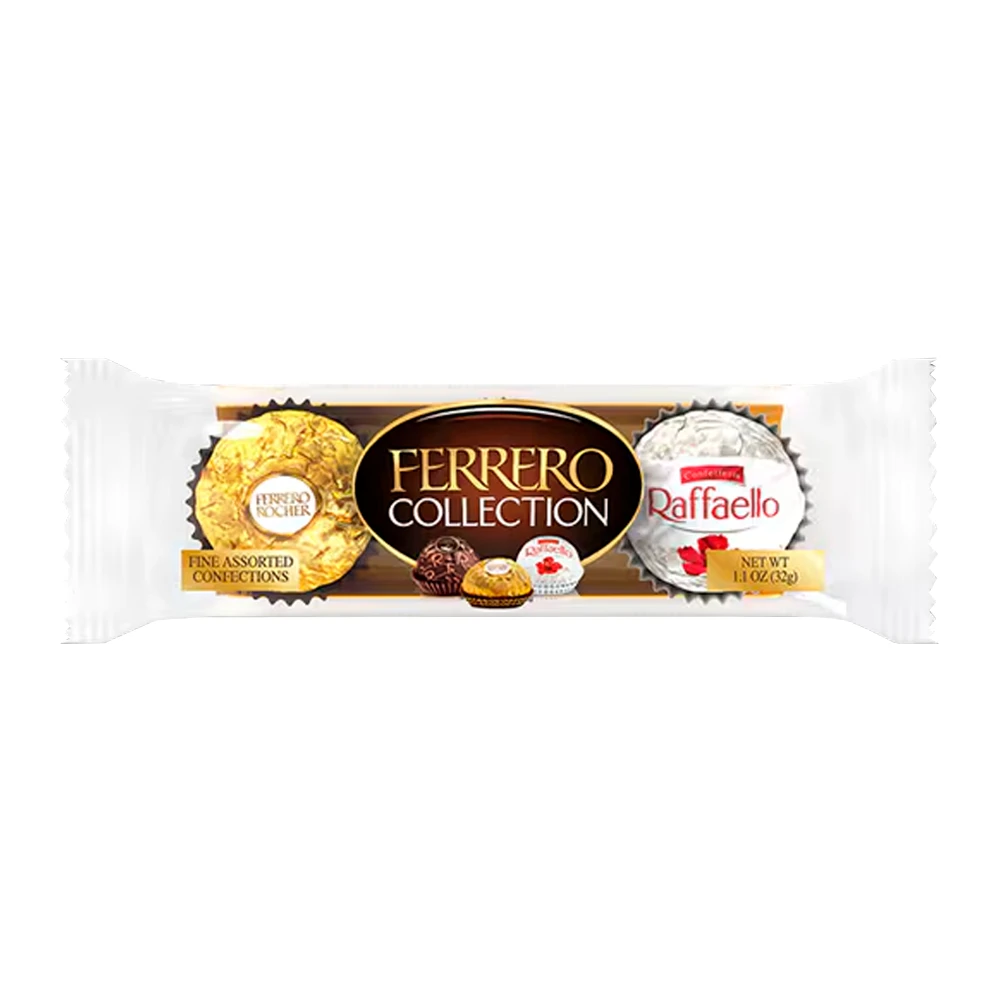 Bombom Ferrero Collection Pacote 3 Unidades 1.1Oz 32G