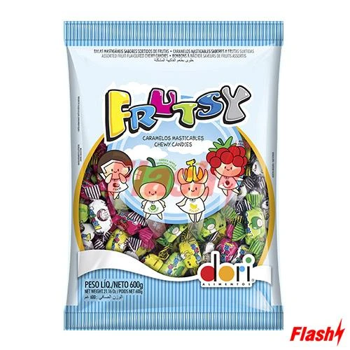 Bala Dori Mastigavel Frutsy Sortida 600G