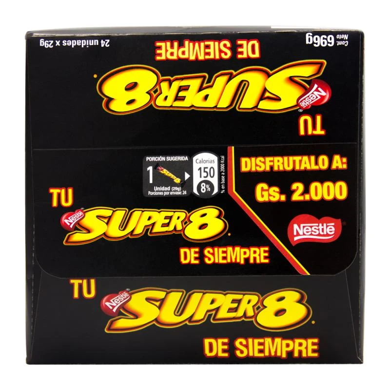 Wafer Coberto Com Chocolate Ao Leite Super 8 24X29G Nestlé