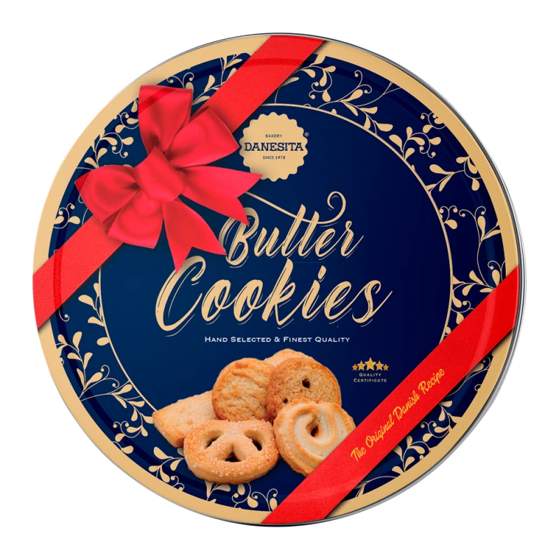 Biscoito Amanteigado Danesita Coleção Azul Lata 454G
