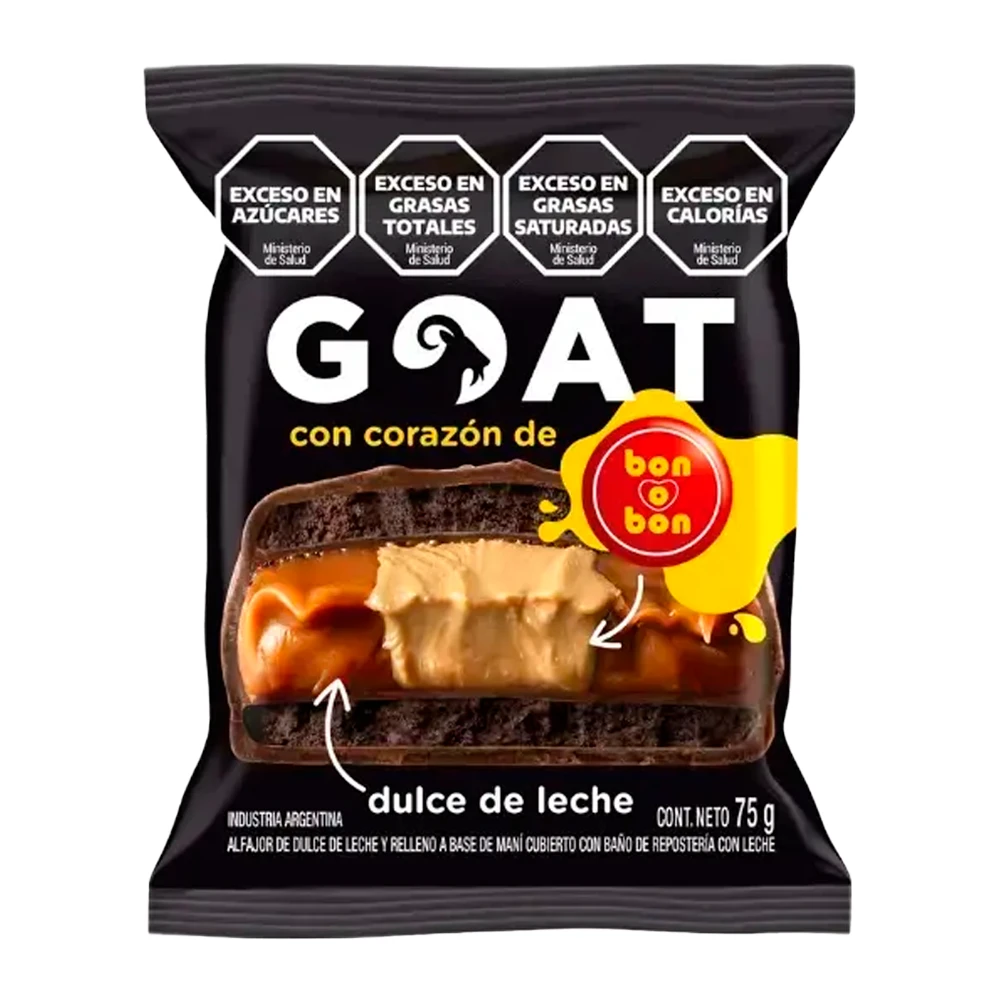 Alfajor Arcor Goat Com Recheio de Bon o Bon Preto 75G