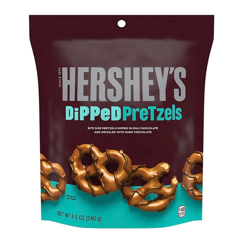 Pretzels Hersheys Com Cobertura de Chocolate Ao Leite Pacote 240G