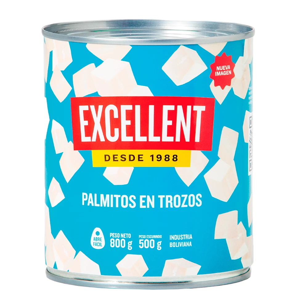 Palmito Excellent Picado Lata 500G