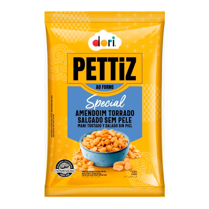 Amendoim Dori Torrado Salgado Sem Pele Pacote 120G