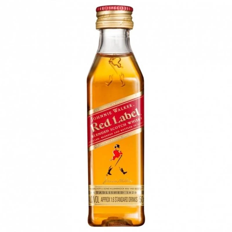 Whisky Johnnie Walker Red Label 8 Anos Miniatura 50Ml