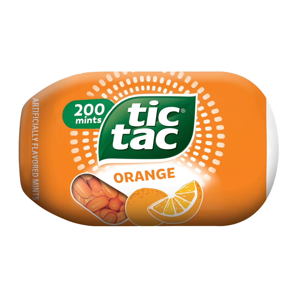 Bala Tic Tac Orange Pote 200 Unidades 3.4Oz 98G