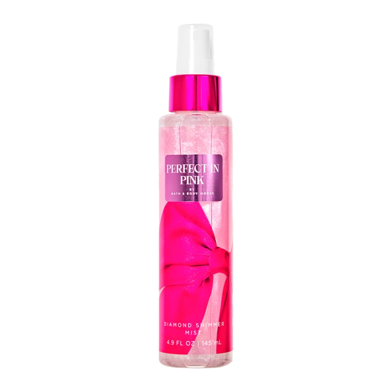 Colônia Corporal Com Brilho Bath & Body Works Perfect In Pink 145Ml