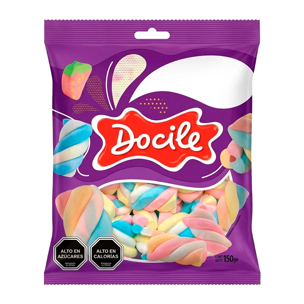 Marshmallow Docile Colorido 150G