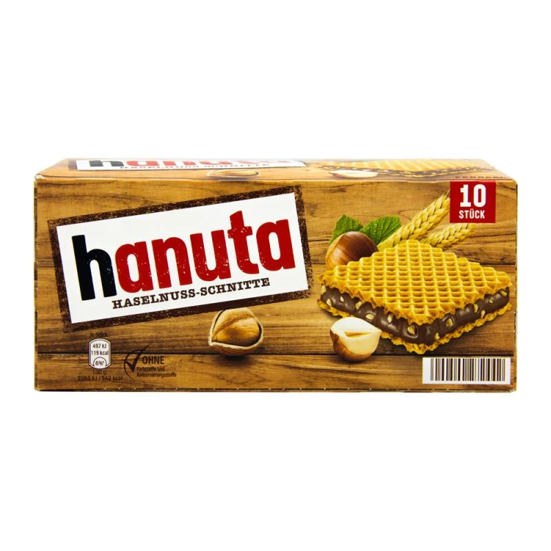 Biscoito Wafer Mini Hanuta Ferrero Caixa 242G