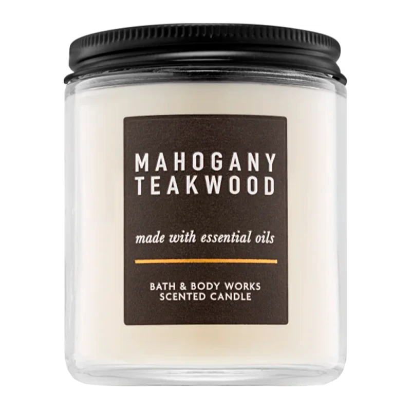 Vela Aromática Bath & Body Works Mahogany Teakwood 198G