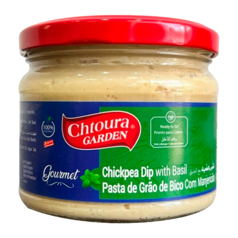 Molho Hummus Dip Chtoura Garden Goumert Manjericão 310G