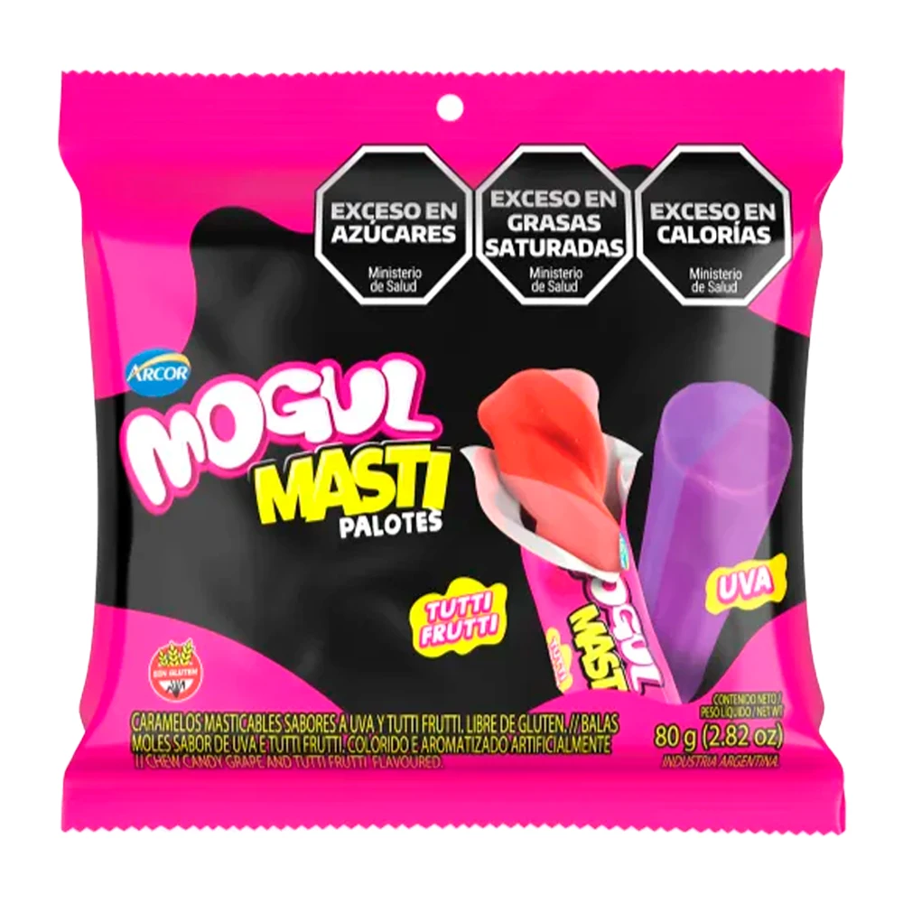 Bala Arcor Mogul Palotes Tutti Frutti 80G
