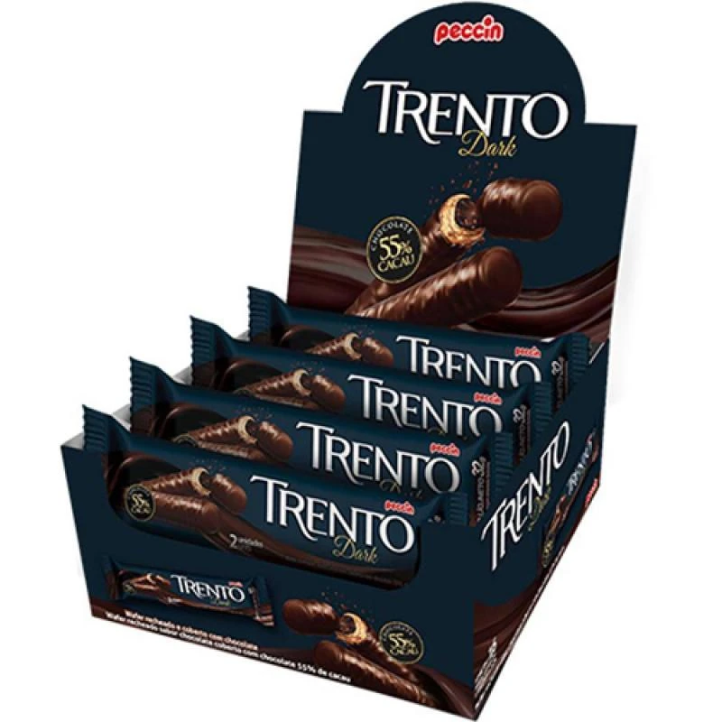 Chocolate Peccin Trento Amargo 55% Cacao Caixa 16X29G