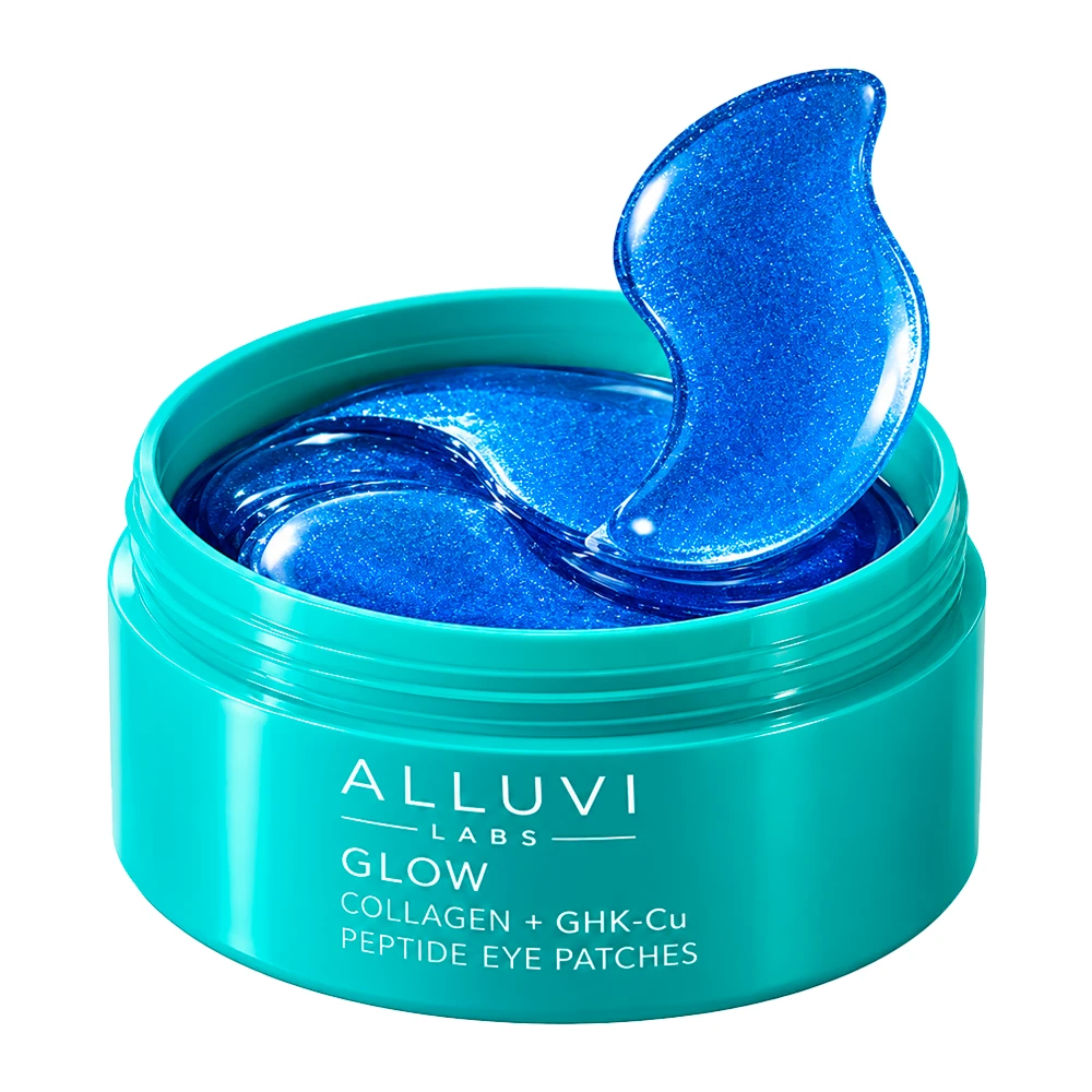Máscara Facial Alluvi Labs Para Olhos Glow Collagen + Ghk-Cu Peptide Eye Patches Pote X60 Unidades