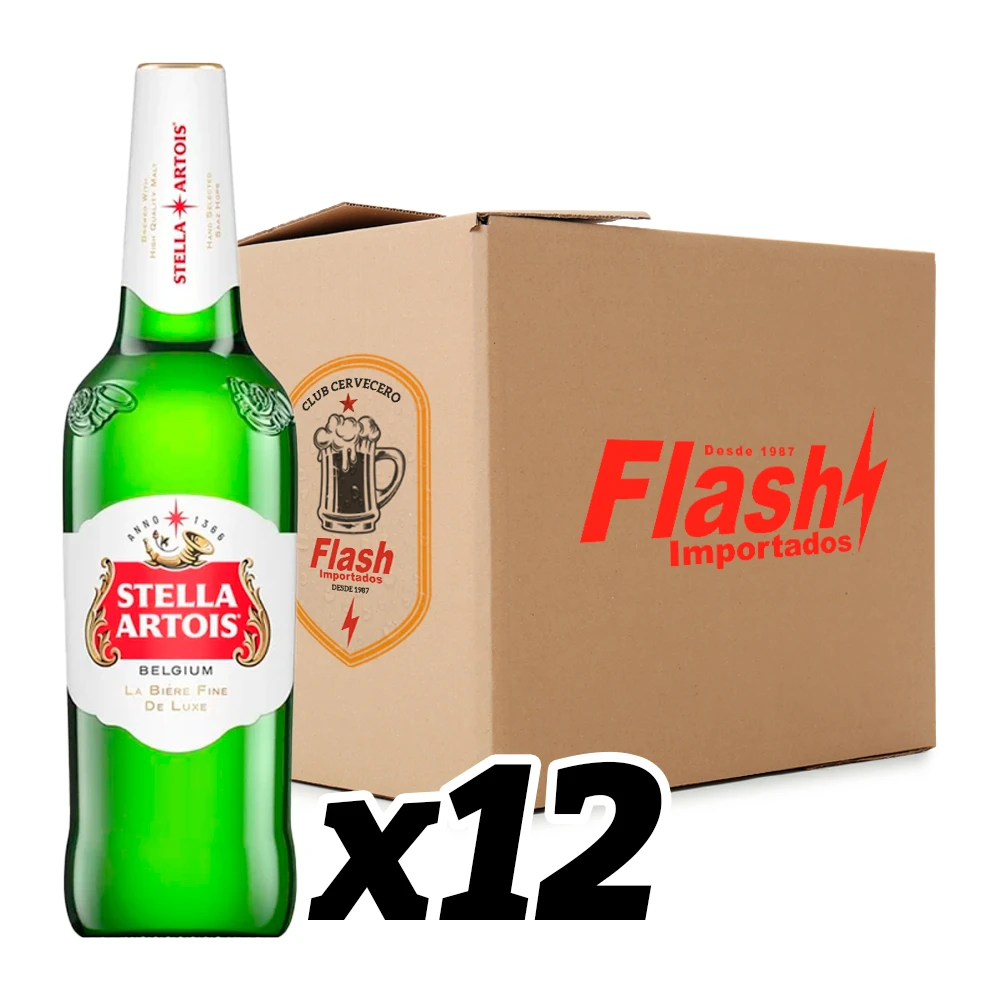 Cerveja Stella Artois Garrafa Caixa com 12x600ml