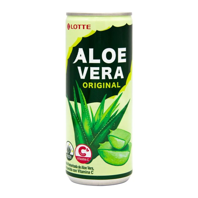Suco de Uva Verde Lotte Com Aloe Vera Lata 240Ml