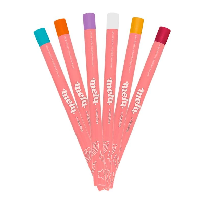 Lápis de Olho Retrátil Ruby Rose Melu Colorida Rr-2056