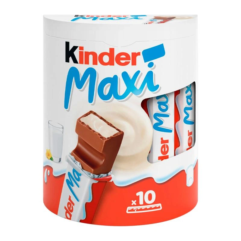 Chocolate Kinder Maxi Com 10 Unidades Caixa 210G