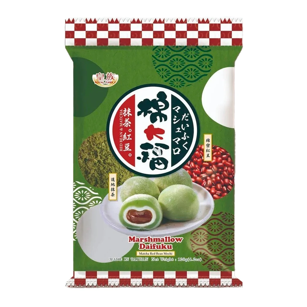 Mochi Royal Family Matcha Feijão Vermelho Pacote 120G
