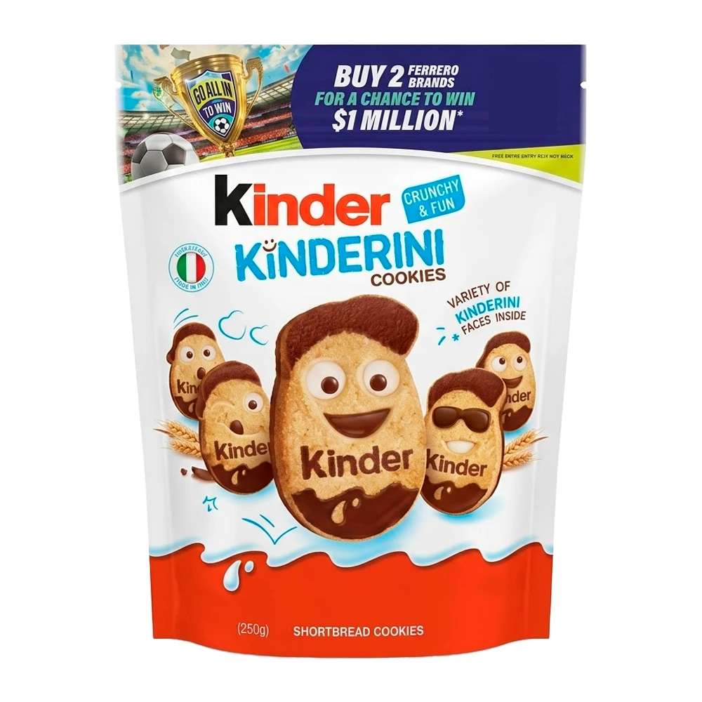 Biscoito Kinder Kinderini Pacote 20 Unidades 8.8Oz 250G