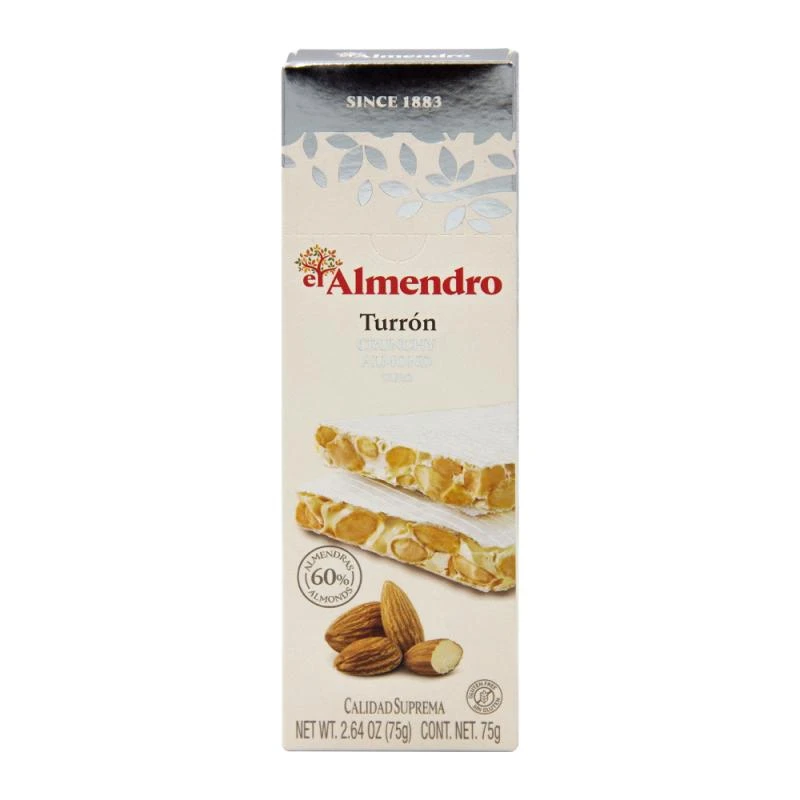 Torrone Duro Com Amêndoas Crocantes El Almendro 75G