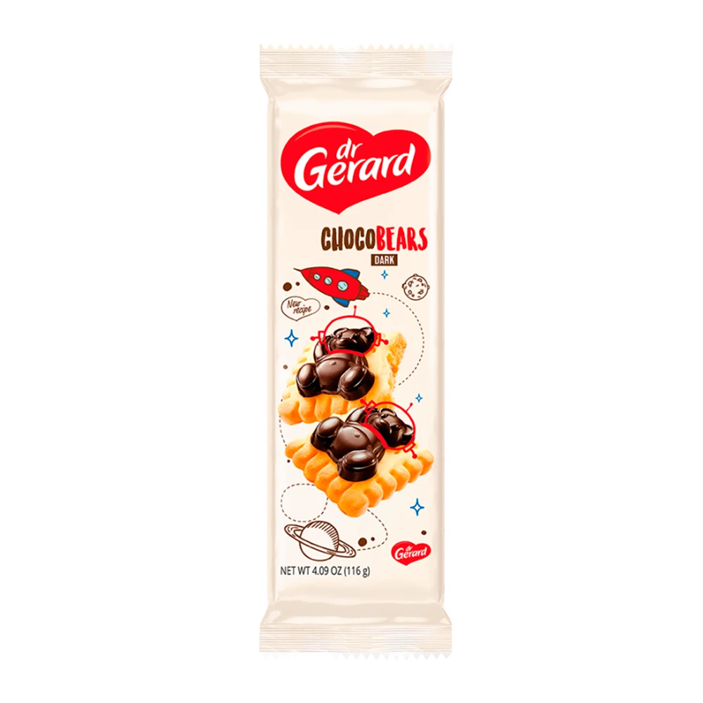 Biscoito Dr Gerard Chocobears Dark Pacote 175G