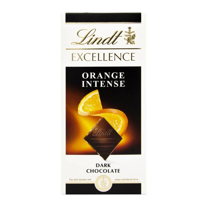 Barra Chocolate Lindt Excellence Amargo C/ Laranja 100G