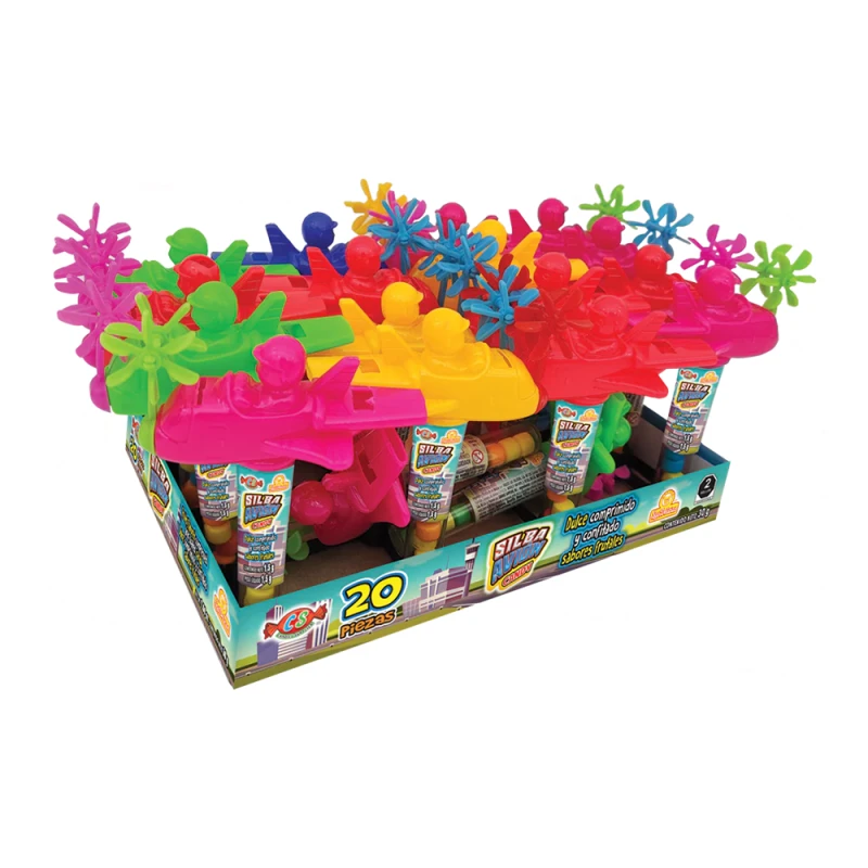 Brinquedo e Balinhas Las Delicias Silba Avião Display 20X30G