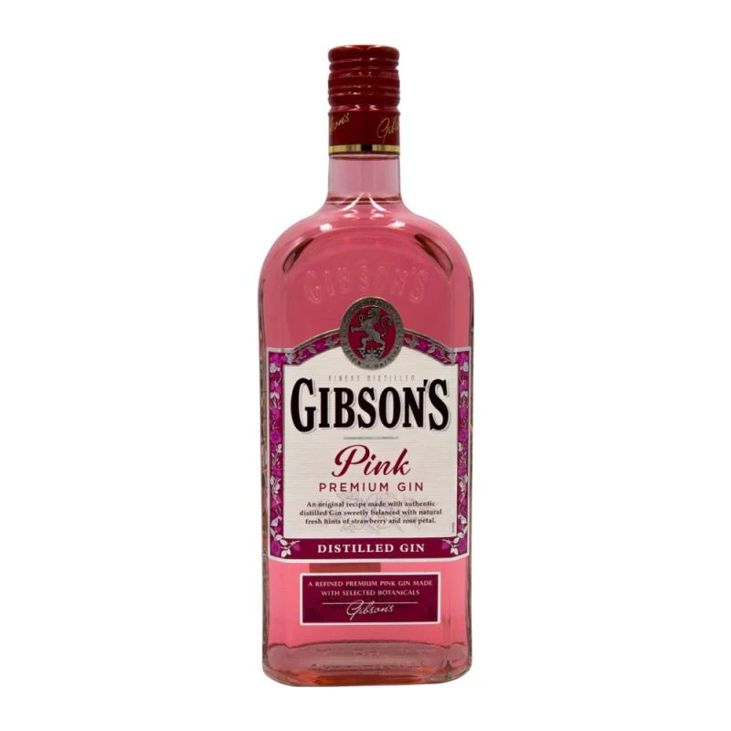 Gin Gibsons Premium Pink Morango Garrafa 700Ml