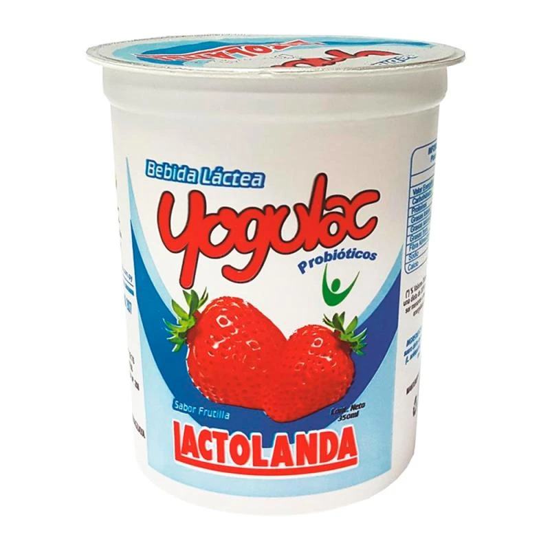 Iogurte Lactolanda Yogulac Morango Pet 350Ml