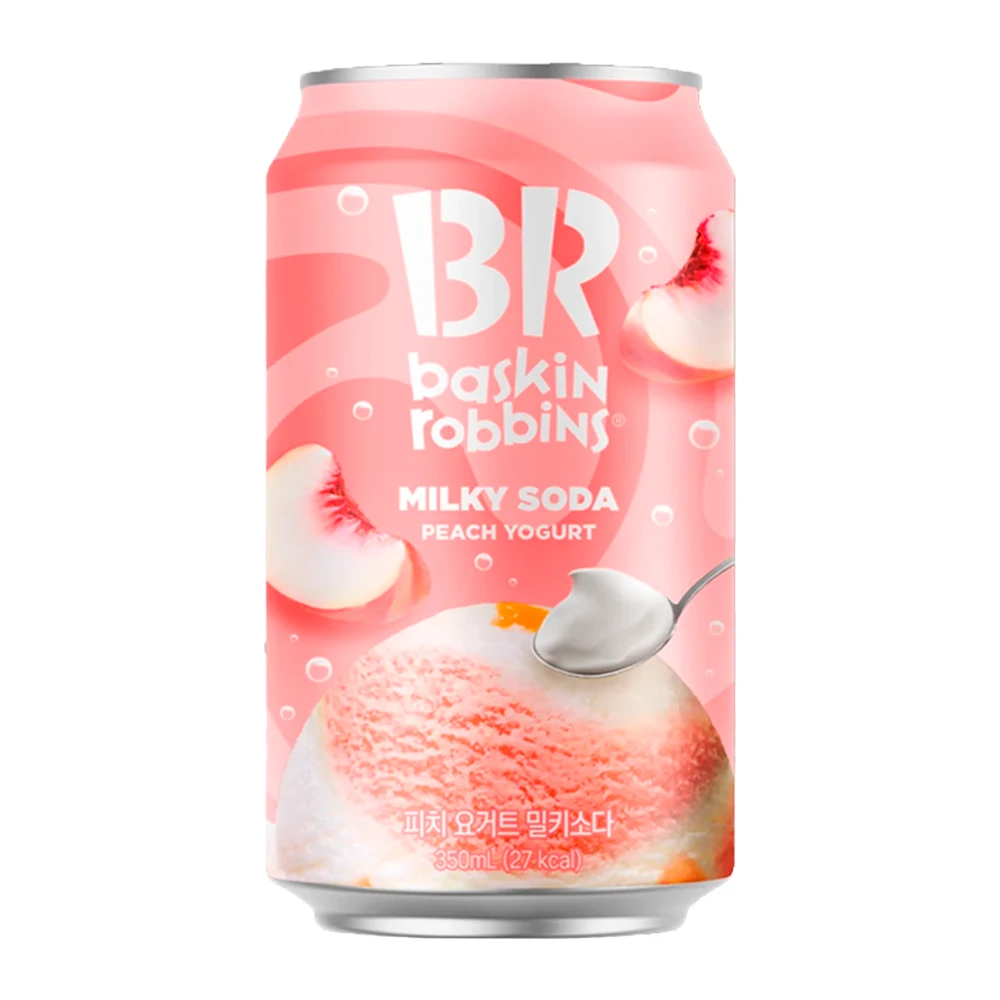 Refrigerante Br Milky Peach Yogurt Lata 350Ml