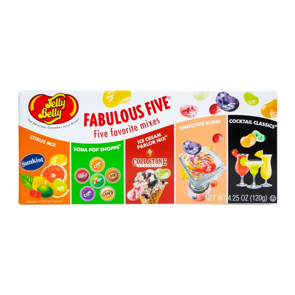 Bala Jelly Belly Fabulous Five Favorite Mix Caixa 4.25Oz 120G