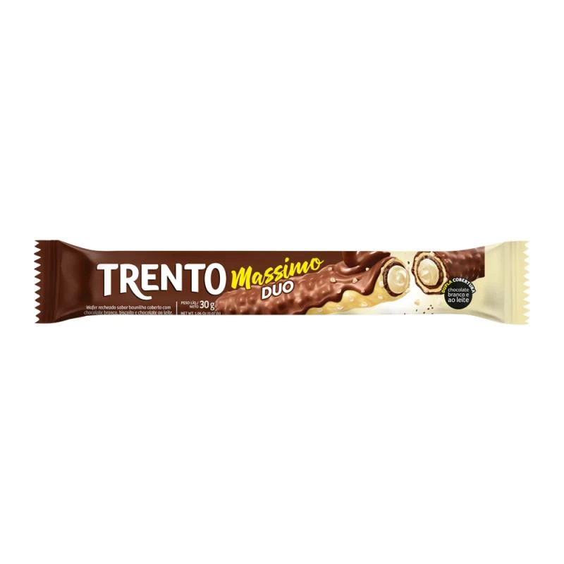 Chocolate Peccin Trento Massimo Duo Ao Leite e Branco 25G
