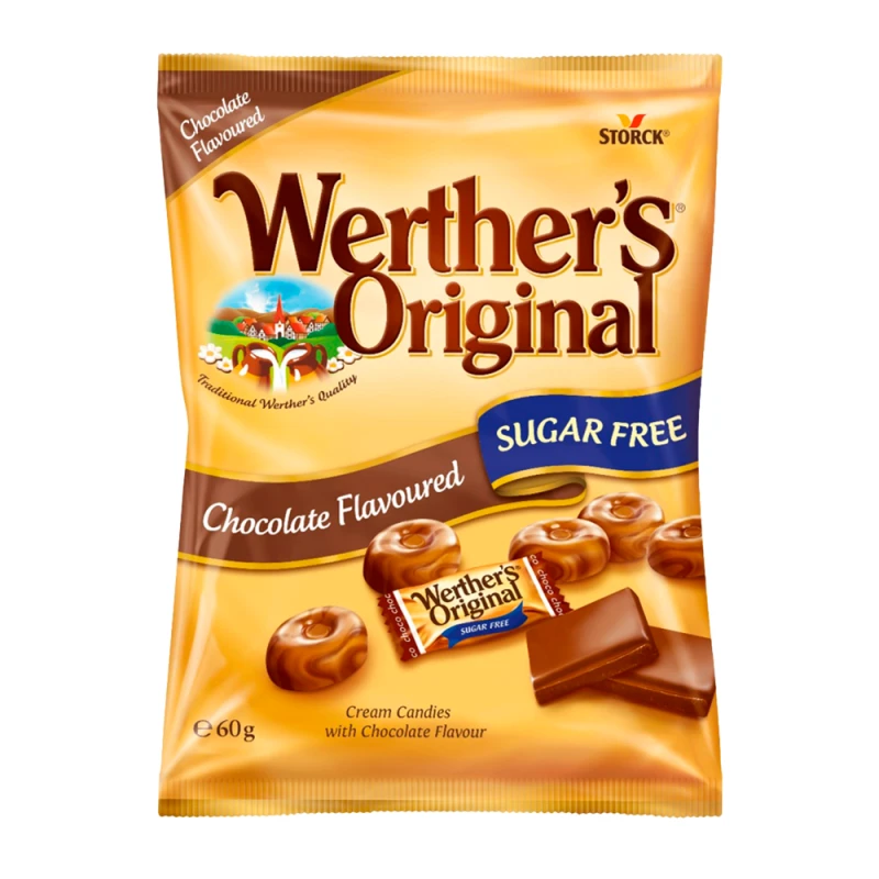 Bala de Chocolate Sem Açucar Original Werthers 60G