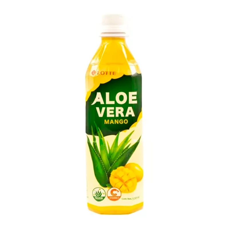 Suco de Manga Com Aloe Vera Lotte Garrafa 500Ml