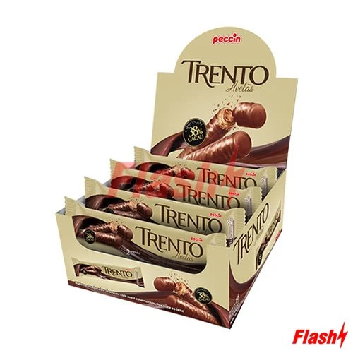 Chocolate Peccin Trento Avelãs Caixa 16X29G