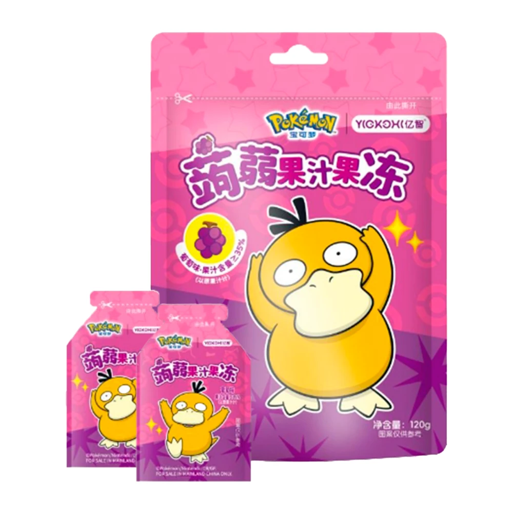 Mini Gelatina Pokemon Sabor Uva Pacote 120G