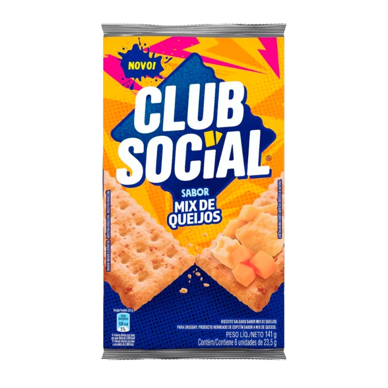Biscoito Salgado Club Social Queijo 141G