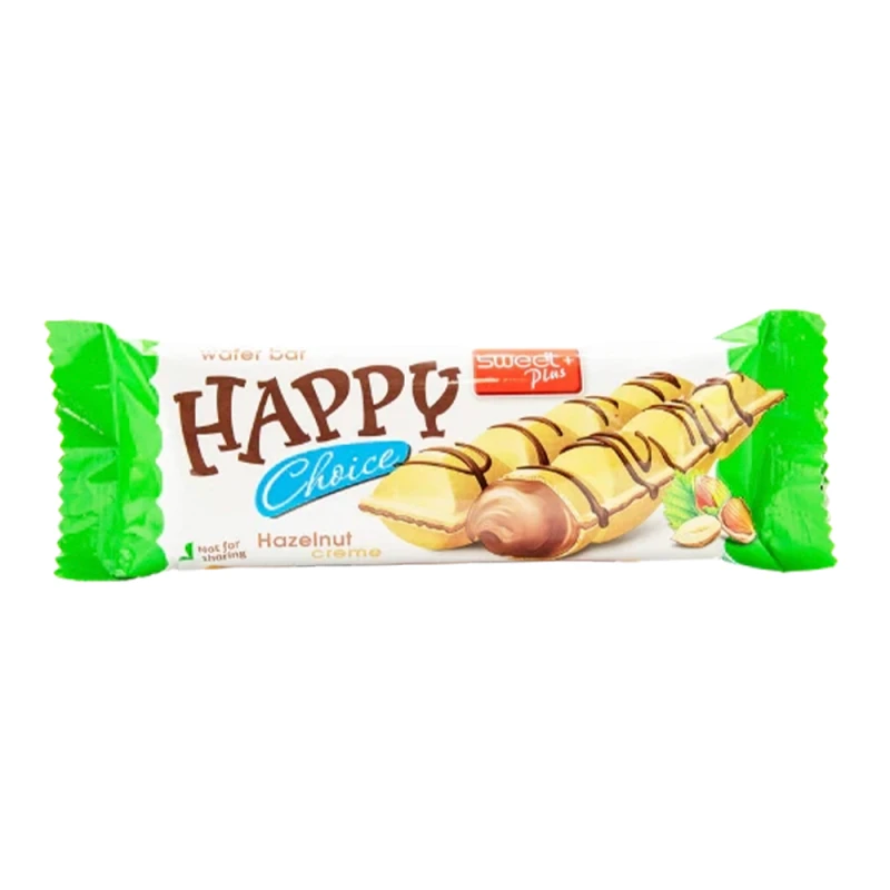 Biscoito Wafer Sweet Plus Happy Choise Creme de Avelã 45G