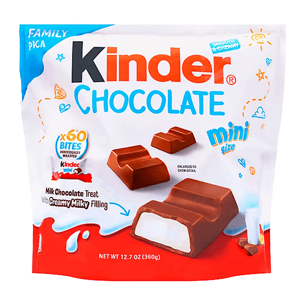 Chocolate Kinder Mini Size Pacote 12.7Oz 360G