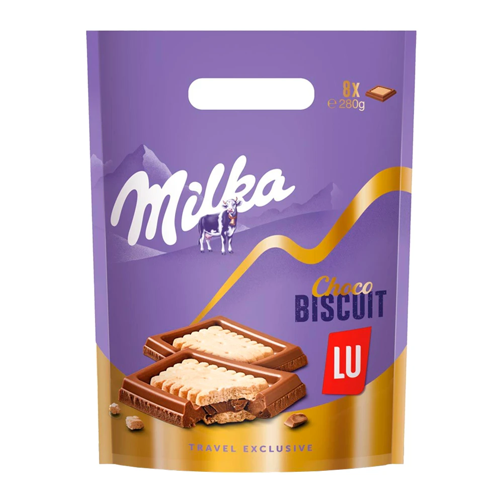 Chocolate Milka Lu Com Biscoito Pacote 10X35G