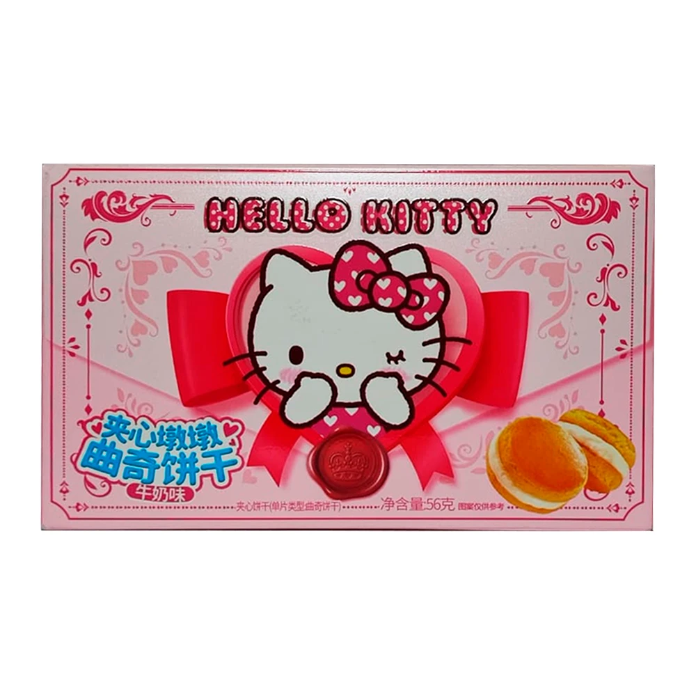 Bolacha Dundun Hello Kitty Macaron de Leite Caixa 56G