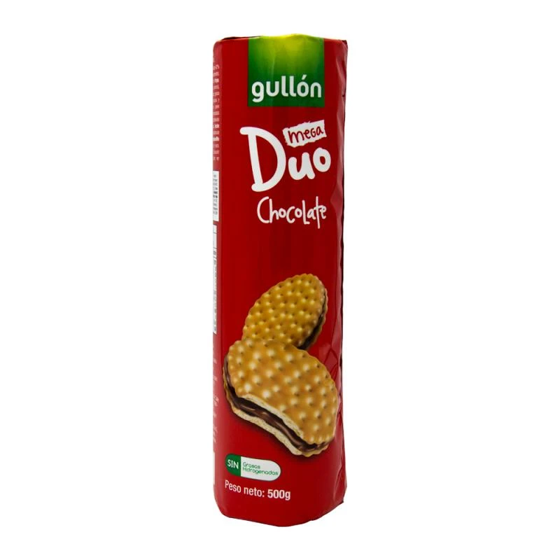 Bolacha Gullon Mega Duo Recheio Chocolate 500G