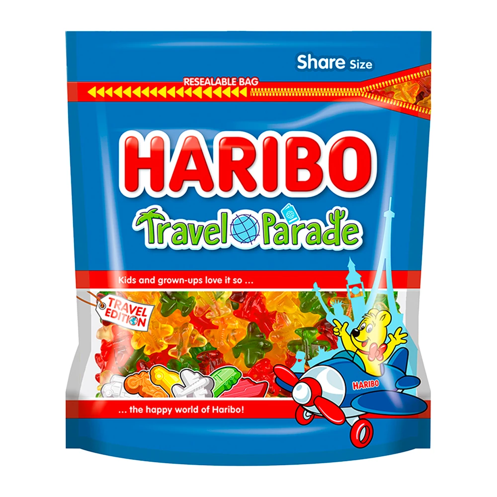 Bala Gelatina Alemã Haribo Travel Pacote 220G